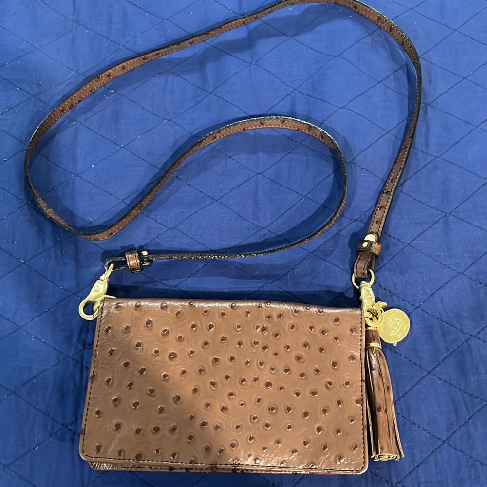 Brahmins cross body brown wallet style